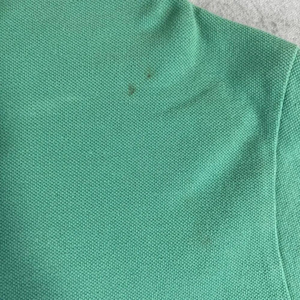 Polo Ralph Lauren Short Sleeve Polo Shirt Mens XXL Green Regular Fit Yellow Pony
